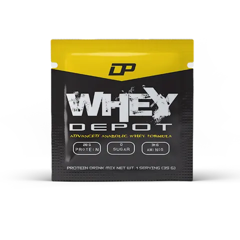 DP Whey Depot Protein Powder, Single Serving Sachets, 39 G